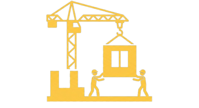 Ikonka pokazująca proces montażu elementów prefabrykowanych